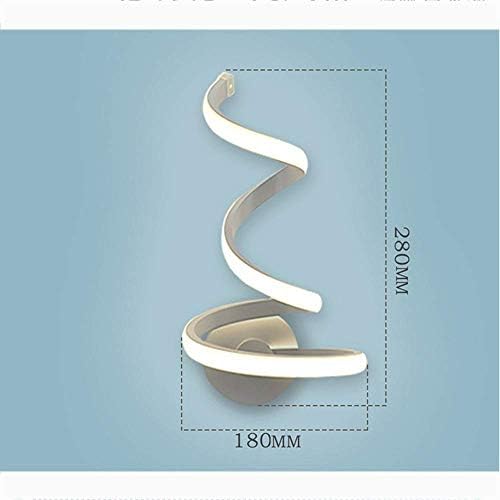 Modeen LED Spiral Wall Light Simple Modern Creativity Bedroom Aisle Bedside Lamp Wall Sconce Living Room Aluminum Metal Wall Lamp