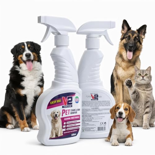 Swish Super Pet Odour Neutralizer & Enzymatic Cleaner Spray 2x500ml Triple Strength Deodorizer for Dog & Cat Urine Litter Box & Stains Safe for Carpets Floors