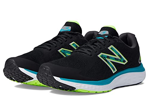 New Balance New Balance mens 680 V7 Running Shoe 7 Black/Electric Teal/Pixel Green