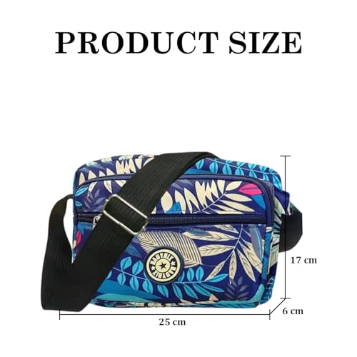Image of MOMISY Women Mobile Messenger cellphone Bag Ladies Nylon Shoulder Cross Body Long Strap for College, Outing, Travelling, Work