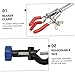 Ipetboom Flask Clamp Holder Zinc Alloy Laboratory Prong Finger Clamp with Stand Clip for Scientific Research Teaching Experiments Industrial Use Safe for Students
