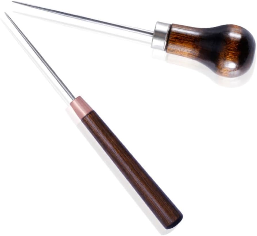 IWOWHERO 2Pcs Scratch Awls for DIY Sewing Projects Durable Stitching Tools for Shoes Cloth and Crafts Lightweight Design for Easy Carrying and