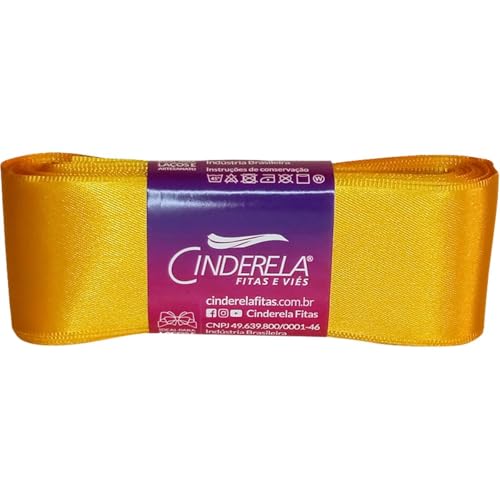 Fita De Cetim 38Mm 10M Amarelo Ouro 111518