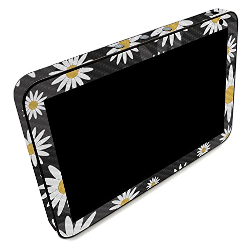 Image of MightySkins Carbon Fiber Skin Compatible with Amazon Echo Show 8 (Gen 2) - Daisies | Protective, Durable Textured Carbon Fiber Finish | Easy to Apply | Made in The USA