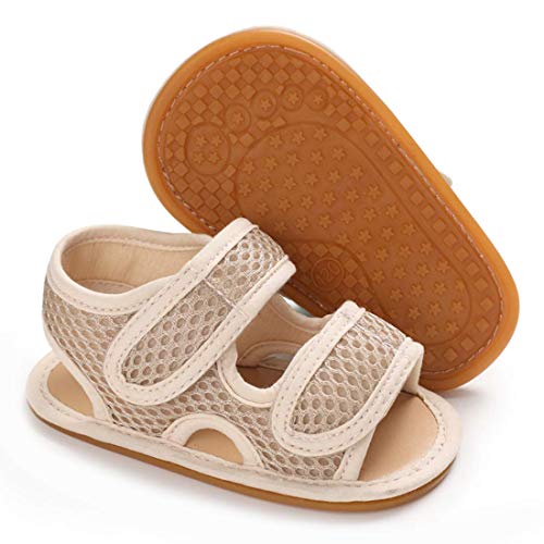 image for Sawimlgy Baby Girls Boys Sandals Summer 2 Hook Loop Strap Shoe Rubber 