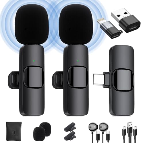 IUMAKEVP Wireless Lavalier Microphone for Multiple Devices