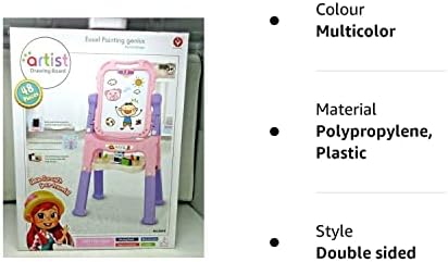 Kids Double Sided Art Easel Magnetic Drawing Board 360° Rotating Whiteboard Chalkboard Learning Educational Toys for Children Toddlers