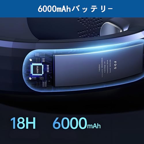 BK-MOTOR 首掛け扇風機 ネックファン 携帯扇風機 プレート 軽量 充電式 首かけ 冷/暖 3つブレート付き -15°C 羽なし 半導体急速冷却 6000mAh大容量 四風道送風ブラシレスモーター 瞬間冷却 夏冬両用 高温対策 の商品画像 4