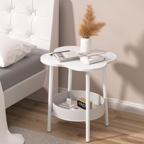 Table basse en forme de fleur blanche petite table d'appoint minimaliste