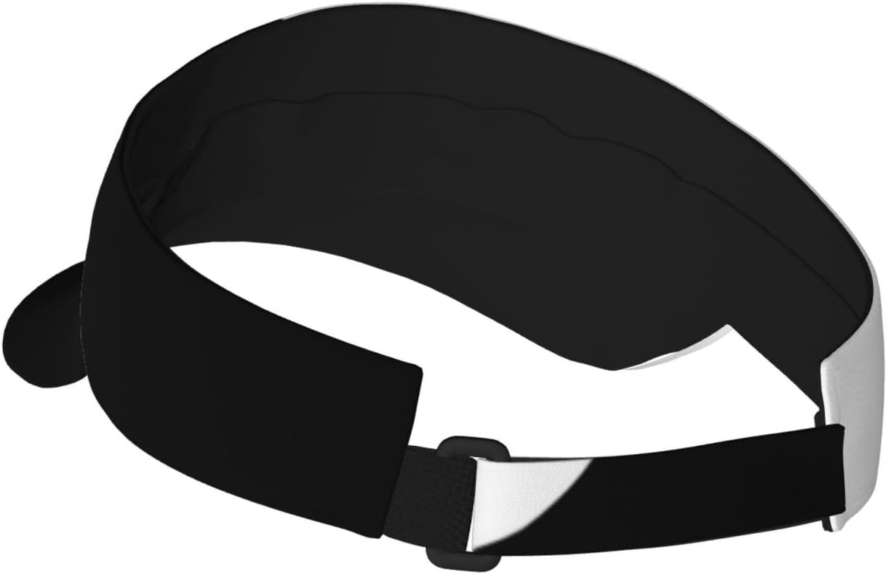 Pure Split Black and White Sun Visor Hats for Women Men Beach Hat Golf Caps Summer Beach Sports Black