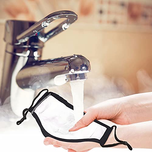 Face Masks Washable Reusable Cloth Face Mask 3 Layer Adjustable Ear Loops & Nose Wire Mask Adult Breathable Cotton Safety Mask Covers For Women Men - 5 Pack #TOP6