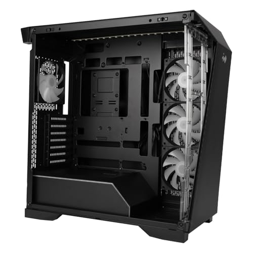 Gabinete para PC InWin Prism Mid Tower para juegos - Compatible con ATX y Mini-ITX - Vista panorámica ultra ancha - Soporta GPU hasta 435 mm - Incluye 4 ventiladores ARGB de 120 mm preinstalados (IW-CS-PRISMBLK-4VX120) miniatura 2