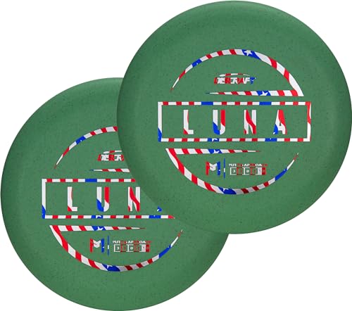 Discraft Paul McBeth Luna Putter Pack - Putter Blend | 173 – 174g | Matching Disc Color | Foil Type May Vary | Disc Golf Putt and Approach Disc (Green)