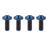 Wanyifa Titanium M8 10 15 20 25 30 35 40 50 60 70mm Torx Head Bolt Screw Pack of 4 (M8x20mm, Burnt Blue)