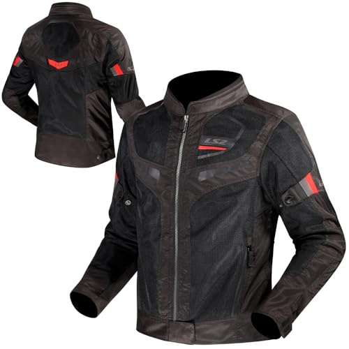 Jaqueta Ls2 Garda Lady Preto com Vermelho - Feminino M