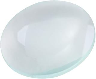 ULTECHNOVO Double Convex Lens 50mm Length 30mm Diameter Polished Ground Edges Biconvex Lens Optical Lens for Physics Classrooms Lab