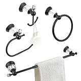 Finition mate de luxe : conçue avec un revêtement noir anti-taches, cette barre de serviette maintient des surfaces immaculées en repoussant les marques d'eau et les abrasions. Les tiges ornées de cristaux rehaussent l'ambiance de la salle de bain grâce à un jeu de lumière réfractive, alliant résistance aux taches pratique et sophistication romantique.