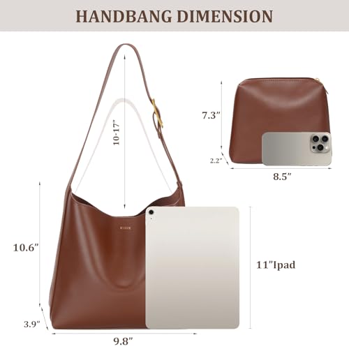 Bolso Tote de Mujer en Cuero Vegano Marrón ICOLRAE miniatura 4