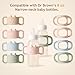 Andy Bear 4 Pack Silicone Baby Bottle Handles Compatible with Dr. Brown’s 8 oz/250 ml Narrow Bottles, Removable Easy Grip Handles for Bottle to Sippy Cup Transition, BPA Free Playful Bunny