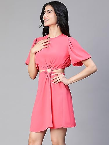 Image of oxolloxo Women Ring Fashioned Cut-Out Party Dress