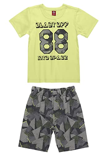 Conjunto Menino Camiseta Manga Curta E Bermuda Estampada Bee Loop
