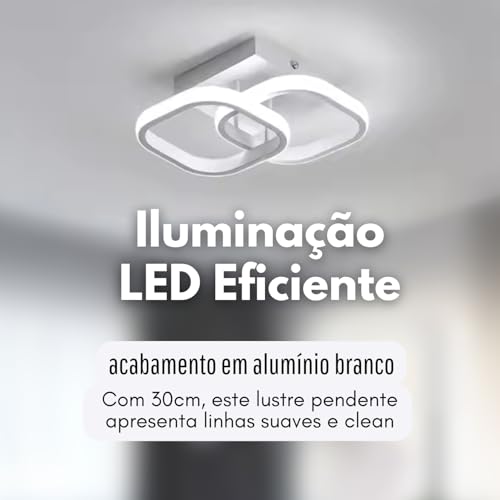 Luminária de Teto Elegante para Sala e Quarto 30cm Lustre Pendente Lustres para Lampâda Led Teto