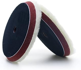 Wool Polishing Pads, 6 Inch Face, for 5 Inch 130mm Backing Plate Compound Buffing Sponge Pads Cutting Polishing Pad, for Body Repair Buffing Polishing Pads (6 Inch Face)