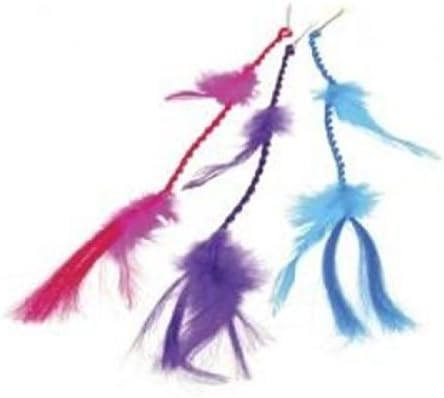 U.S. Toy 13" L. Assorted Neon Feather Hair Clips / 12-PC