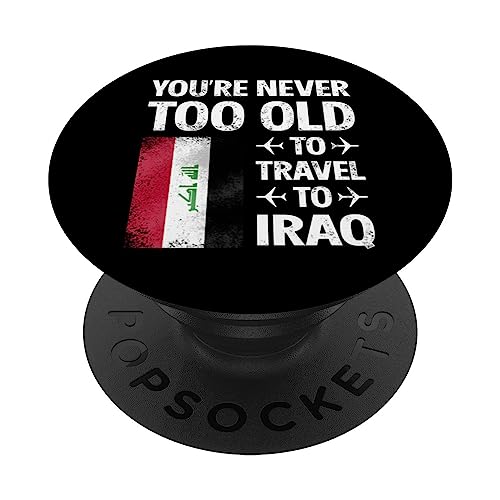 Iraq Iraqi Roots Iraqi Heritage Proud Iraqi Flag PopSockets Swappable PopGrip, Black