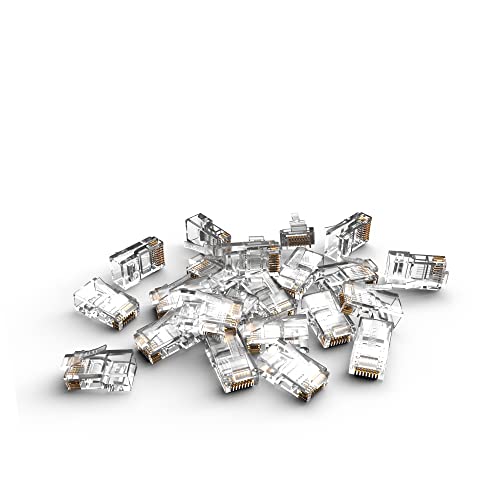 Oren CAT6 RJ-45 Connectors, 100-Pack, Standard Modular Plug Unshielded, Supports Solid or Stranded UTP Ethernet Cables - Image 3