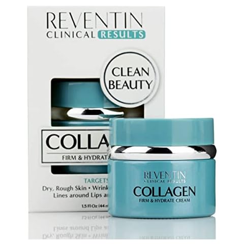 Reventin Firm & Hydrate Collagen Face Cream Targets Wrinkles, Fine Lines, & Dry Skin, Anti Aging Facial Moisturizer Collagen Lotion W/Peptides, Vitamin E, & Aloe Vera For Women & Men, 1.5 Fl Oz Cover