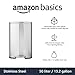 Amazon Basics Smudge Resistant Rectangular Trash Can With Soft-Close Foot Pedal, Brushed Stainless Steel, 50 Liter/13.2 Gallon, Satin Nickel Finish, 16.7