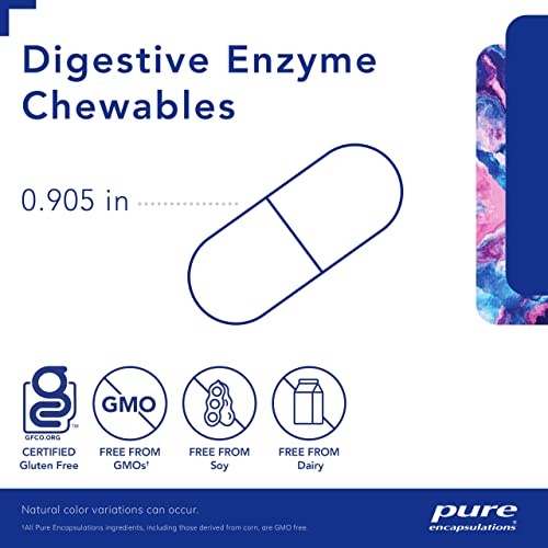 Pure Encapsulations Digestive Enzyme Chewables | Chewable Enzyme Blend To Support Protein, Carbohydrate, Fiber, And Dairy Digestion | 100 Chewable Tablets #TOP3