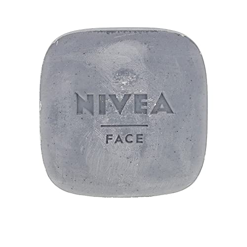 NIVEA Naturally Clean Exfoliante Facial Sólido Limpieza Profunda (1 x 75 g), limpiador facial 100% de origen natural, pastilla enriquecida con carbón activo