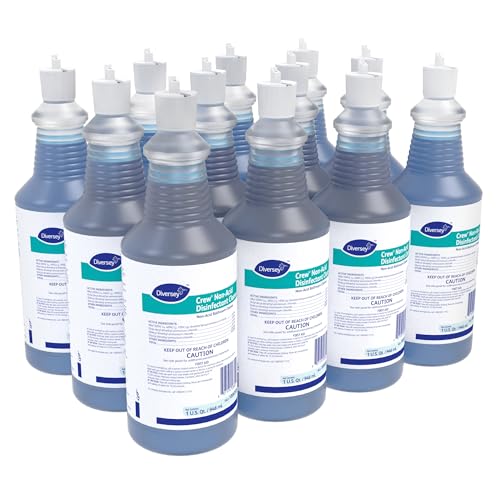 Image of CREW Diversey 100925283 Neutral Non-Acid Bowl & Bathroom Disinfectant, 32 oz Squeeze Bottle, 12 /CT | Ready to Use, Fresh Scent, Toilet Bowls, Urinals, Shower Rooms, Locker Rooms, Hard non-porous Surfaces