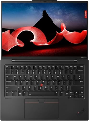 Image of Lenovo Gen 13 ThinkPad X1 Carbon Touchscreen Laptop with Intel Ultra 7 255U Processor, 14 inch WUXGA 100% sRGB, 32GB DDR5 RAM, 2TB NVMe Performance SSD, FHD+ IR+ RGB Camera, and Windows 11 Pro