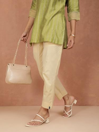 Image of TWIN BIRDS Women Cotton Kurti Pants | Straight Fit Ethnic Daily Trousers