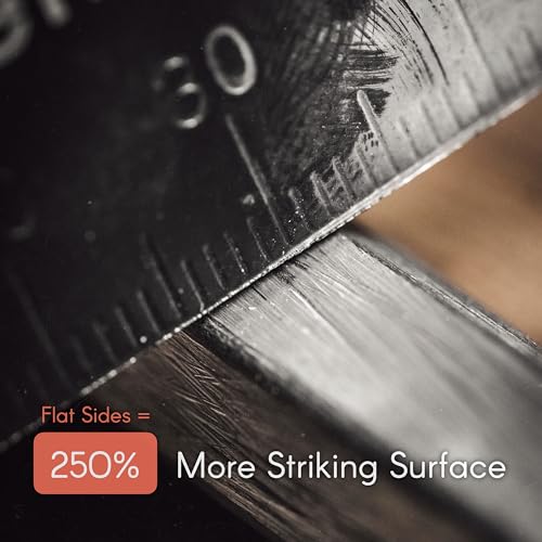 überleben Hexå Fire Starter | 1/2” Thick Hexagon Bushcraft Fire Steel | 3” or 6” Lengths | 20,000 Strikes | Survival Ferro Rod | Multi-Tool Striker & Full Grain Leather Lanyard