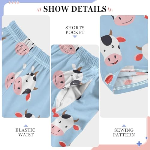 ALAZA Cow Pajamas Bottoms with Pockets Comfy Pjs Sleepwear Elastic Waistband Pajamas Pants Lounge Pants for 6-14 Years4