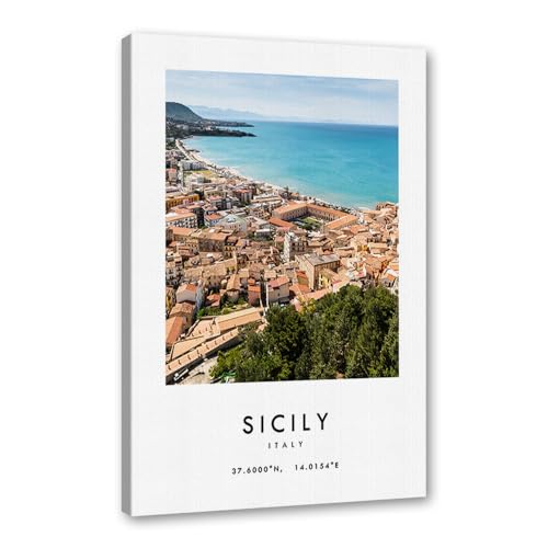 Affiche de voyage Capri et Positano : poster déco d'Italie 30x45cm
