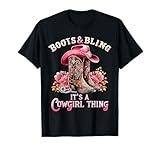 Boots and Bling its a Cowgirl Thing Country Girls T-Shirt