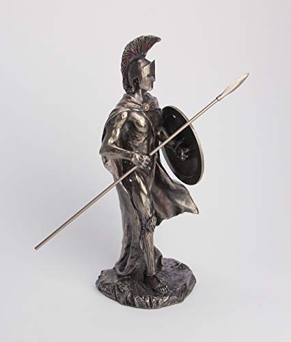 Estatua de Leónidas con lanza en bronce miniatura 3