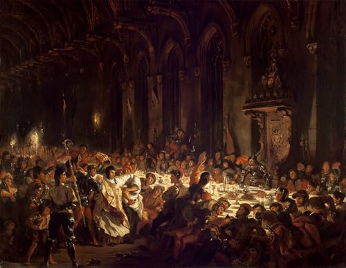 Tableaux Impression Toile l'assassinat de l'évêque de Liège Delacroix 60x90cm