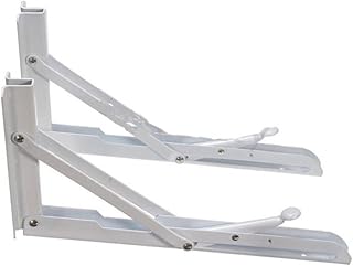 DOITOOL Shelves Wall Mounted 2pcs 90 Wall Mounted Shelf Folding Bracket Folding Shelf Wall Mounted Bracket Spring Loaded Bracket Shelf Bracket