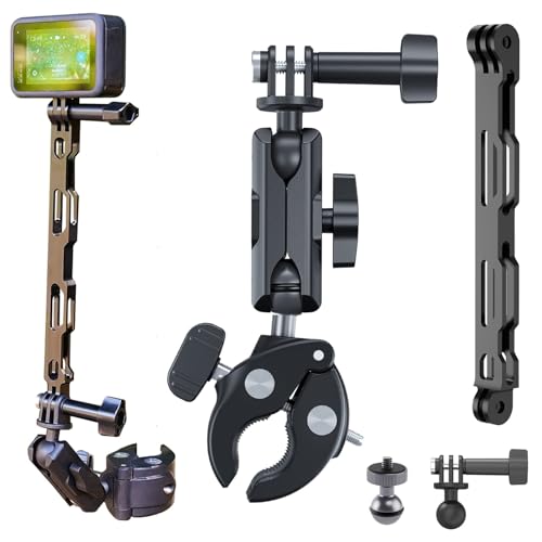 Supporto Morsetto Bici e Moto per Dji Osmo insta360 GoPro Hero Asta di Prolunga alluminio e Kit di per Telefono per Manubrio di Accessori per Action Camera