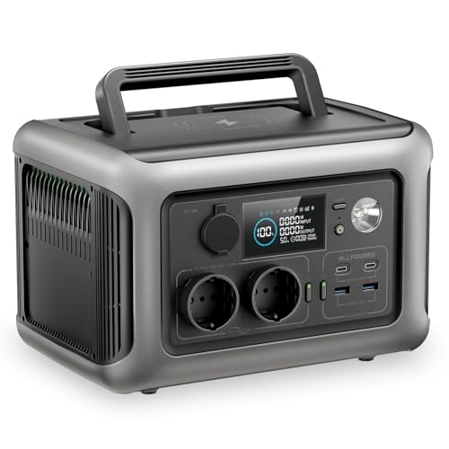 【Carica 8 Dispositivi Contemporaneamente】ALLPOWERS centrale elettrica portatile R600 dispone di 2* AC uscite sinusoidali pure (220V 600W), 2* 100W USB-C e 2 * 18W porte di ricarica rapida USB-A, 1* accendisigari auto (12V/10A) e 1* 15W Max caricabatterie wireless. La potenza di uscita CA di R600 è fino a 600W, che è progettata per caricare i piccoli dispositivi elettronici, come spremiagrumi, frigorifero dell'automobile, consentendo di dare energia alla tua vita all'aperto con tranquillità.