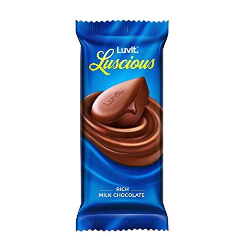 Image of LuvIt Luscious Milk Chocolate Delectable Chocolate Multipack, 100% Delicious, 520g - Pack of 10
