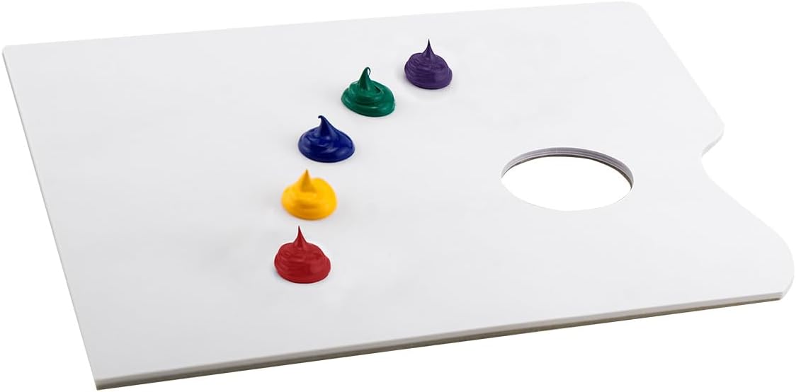 SoHo Urban Artist Disposable White Paper Palette Pads - Thick Paper Palettes for Acrylics, Oils, Watercolors, & More! - with Tumb Hole - 16 x 20