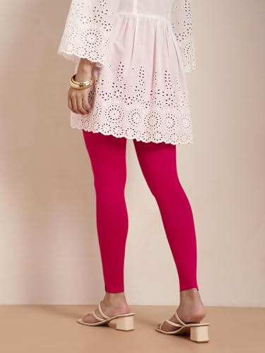 Image of TWIN BIRDS Super Stretchable Cotton Elasthane Fabric Ankle Length Leggings for Women