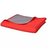 Tidyard Tagesdecke Double-Face, gesteppt, Rot & Grau, 170 x 210 cm